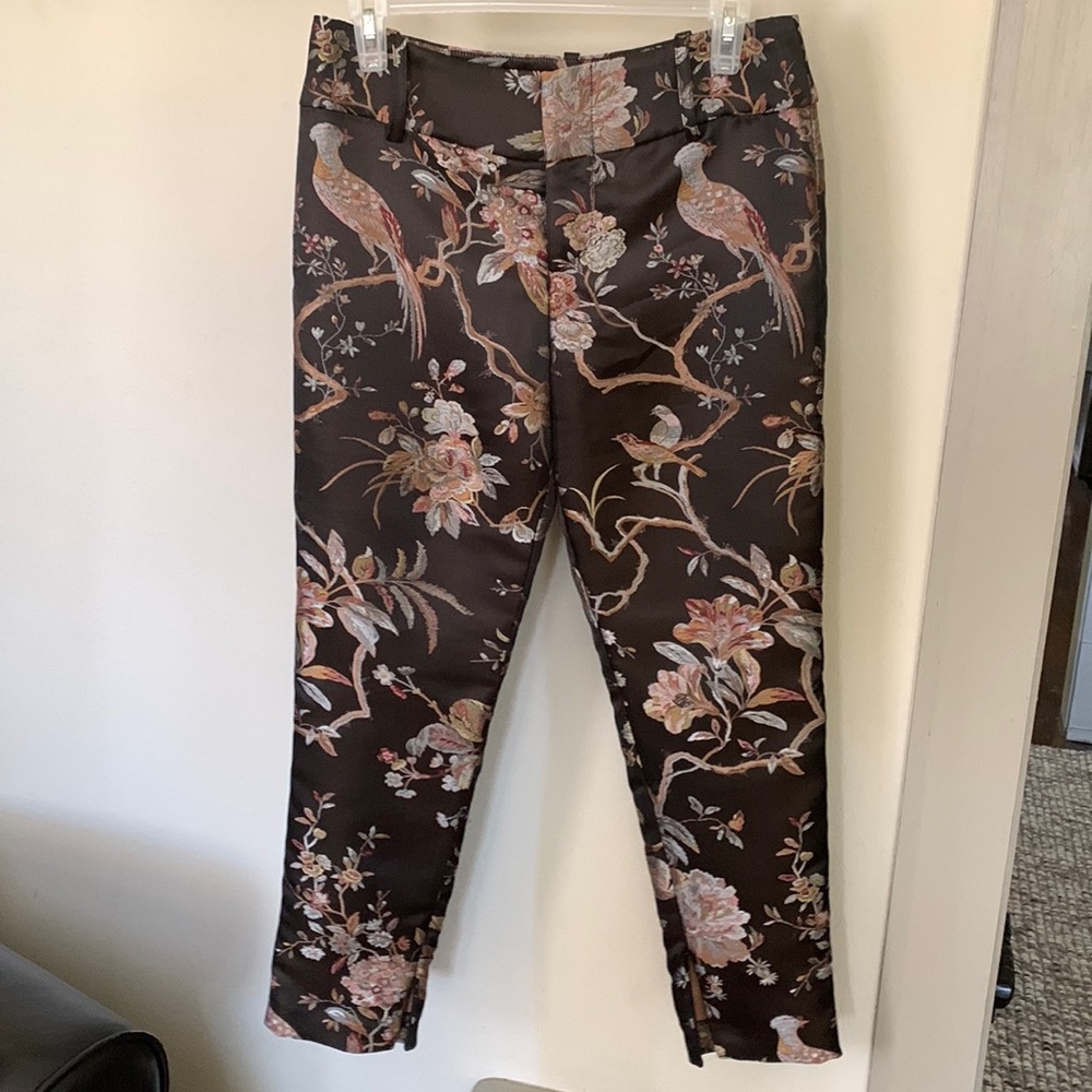 Alice + Olivia floral print straight leg pants